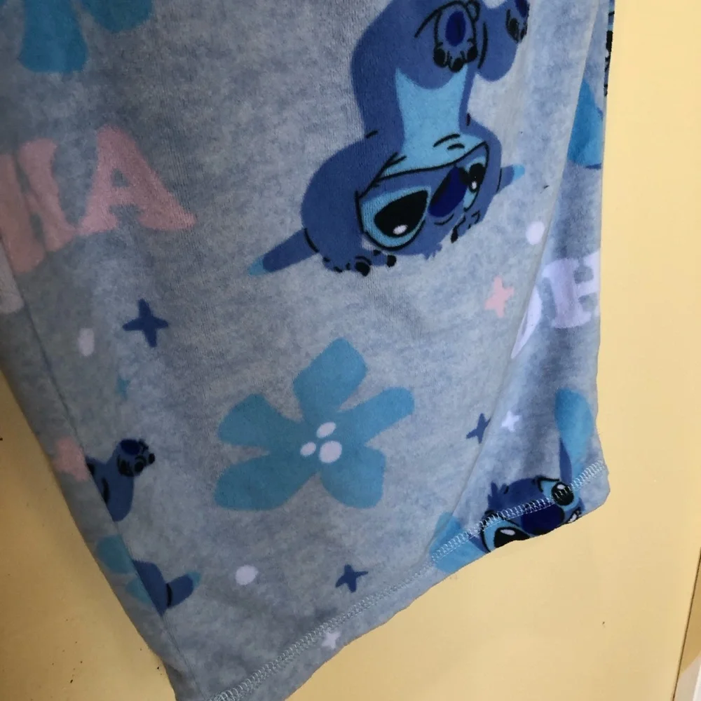 Disney Lilo & Stitch Blue Lounge Pajama Fleece XXL Pants Women’s - Picture 7 of 11